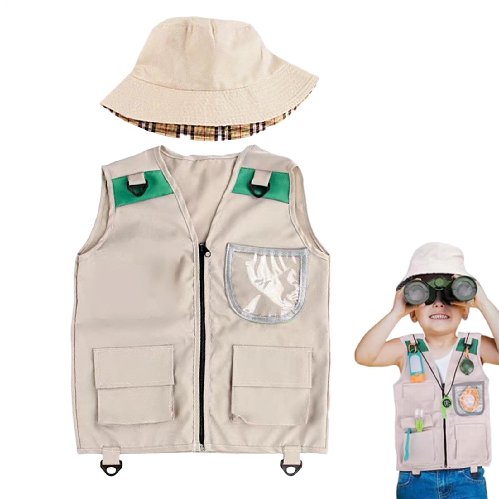Outdoor Adventure Kit For Boys - Safari Kids Outdoor Explorer Kit,Cargo Vest
