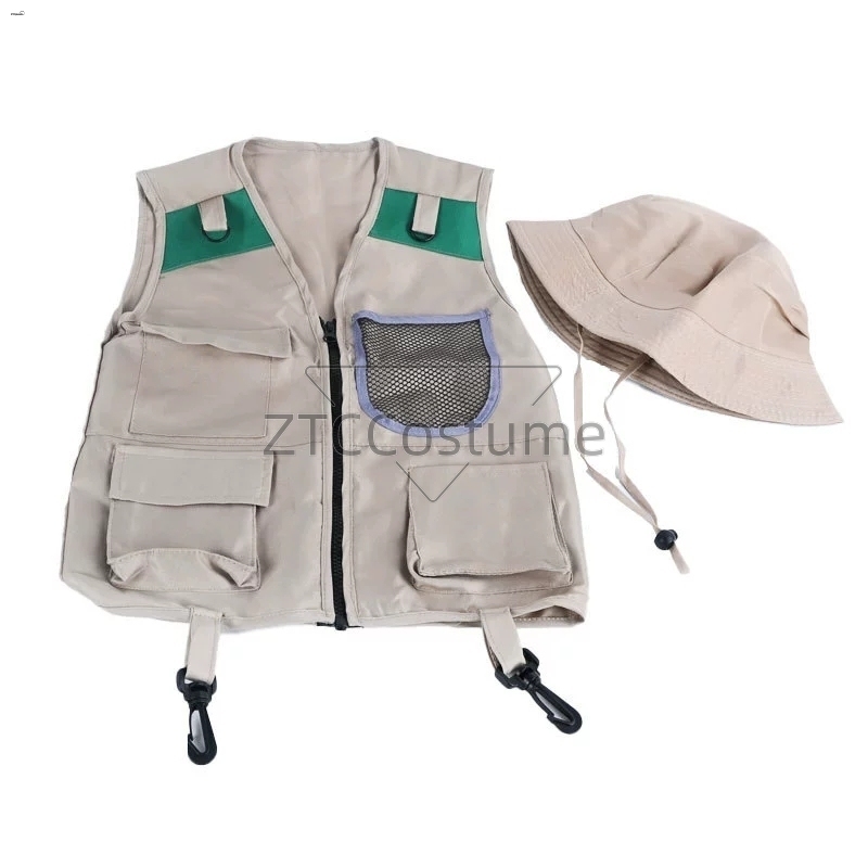 Outdoor Adventure Kit For Boys - Kids Explorer Vest and Hat Costume