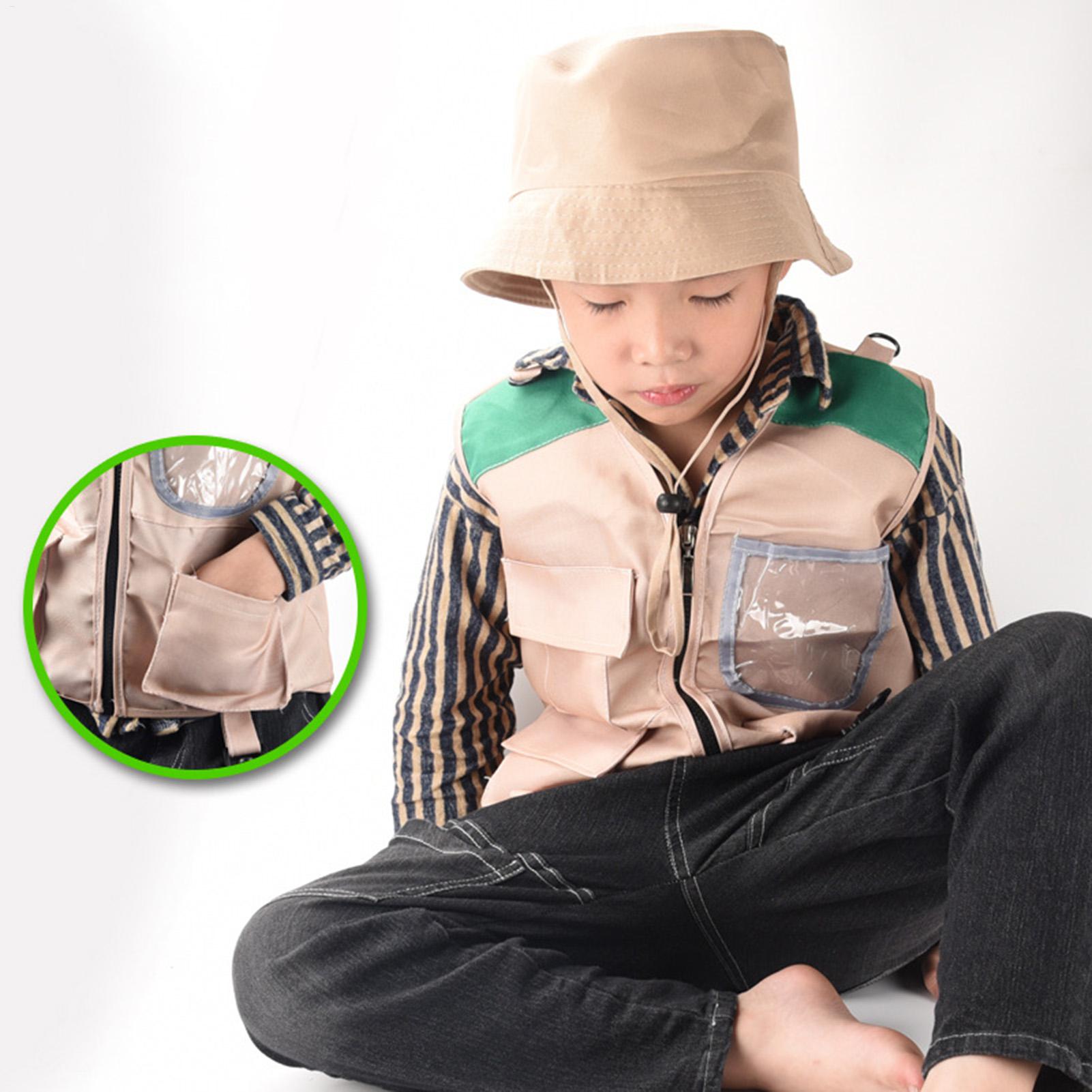 Outdoor Adventure Kit For Boys - Kids Explorer Vest and Hat Halloween
