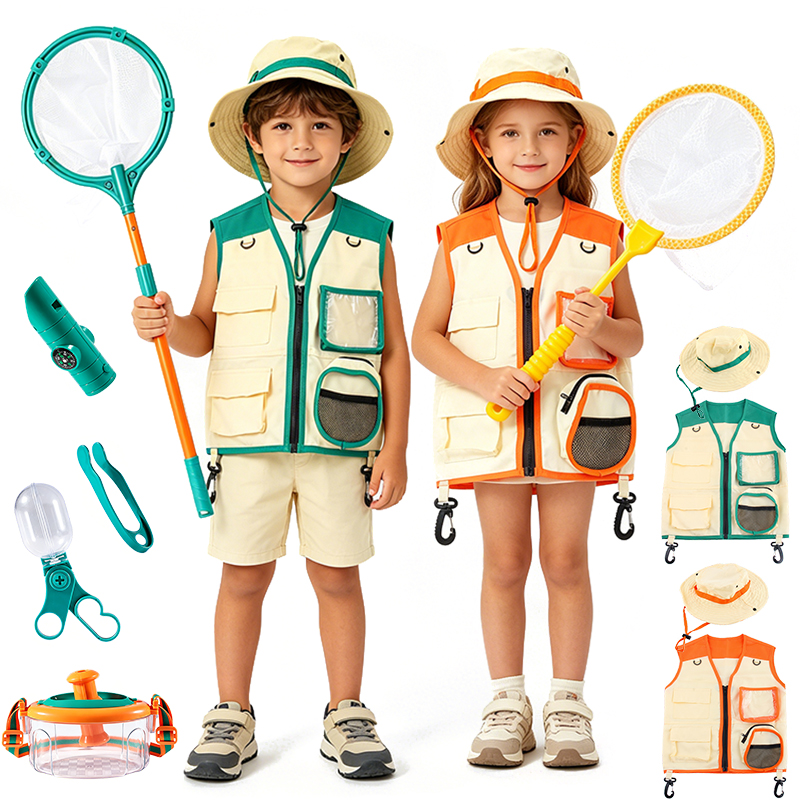 Outdoor Adventure Kit For Boys - Nature Explorer Adventure Kit Hat Vest