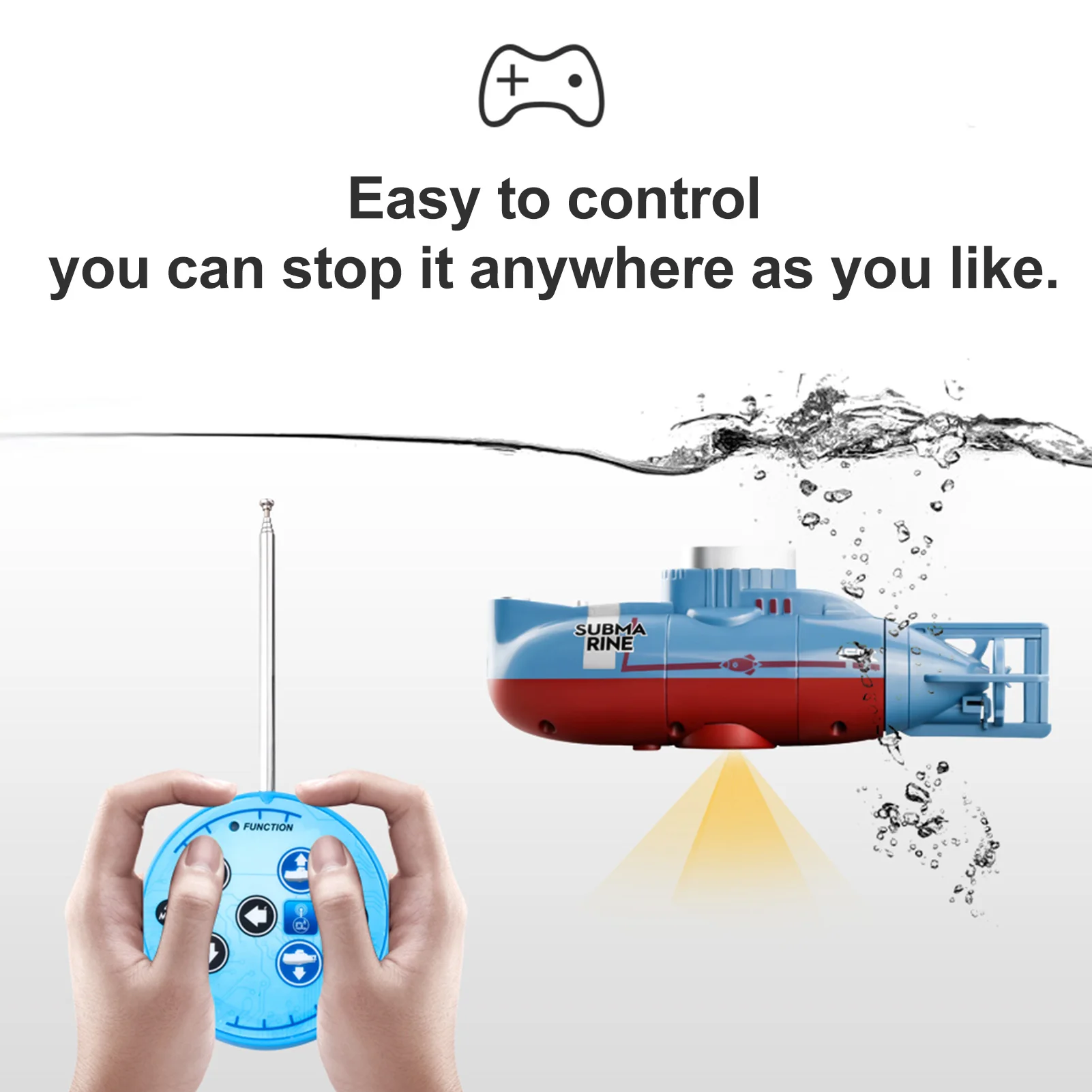 Simulation Mini RC Submarine 0 - Outdoor Adventure Toys For Kids 评论和价格
