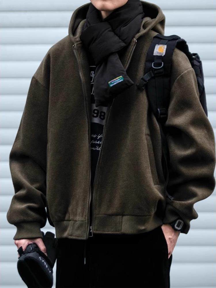 Wool Blend Jacket Man Autumn M - Outdoor Adventure Training 评论和价格