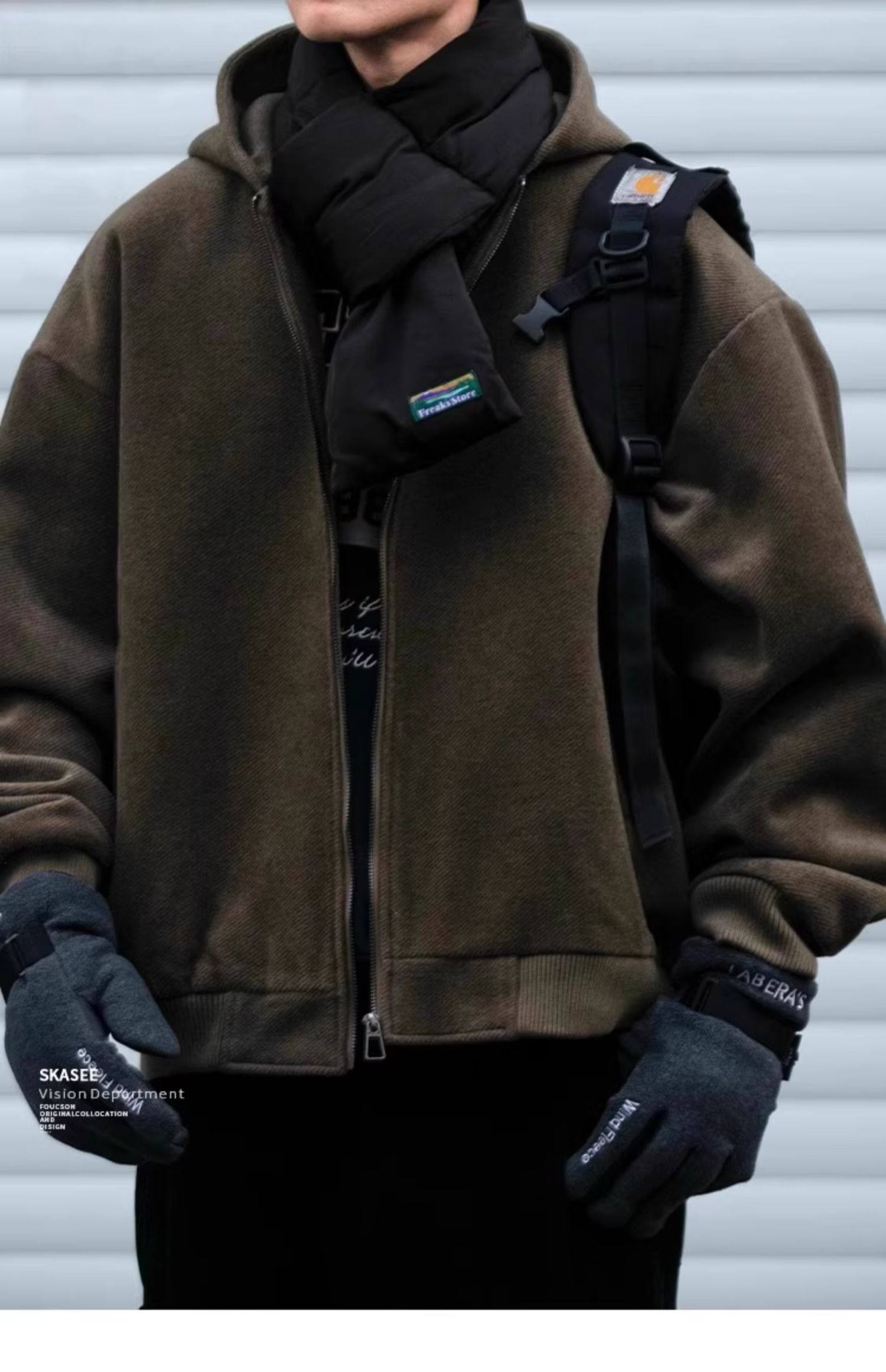 Wool Blend Jacket Man Autumn M - Outdoor Adventure Training 评论和价格