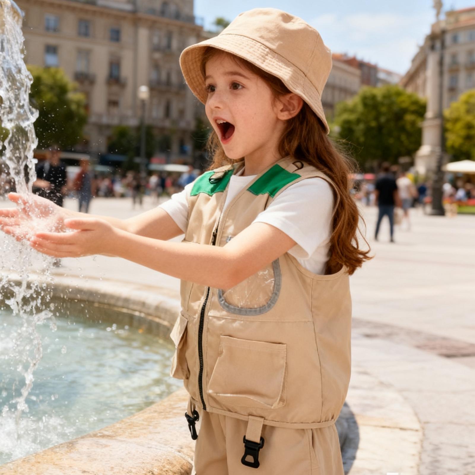Kids Explorer Vest and Hat Cos - Outdoor Adventure Kit For Boys 评论和价格