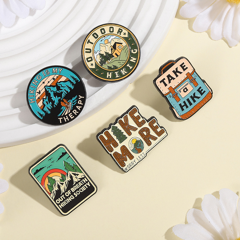 5pcs/set Outdoor Hiking Enamel - Outdoor Adventure Friends 评论和价格