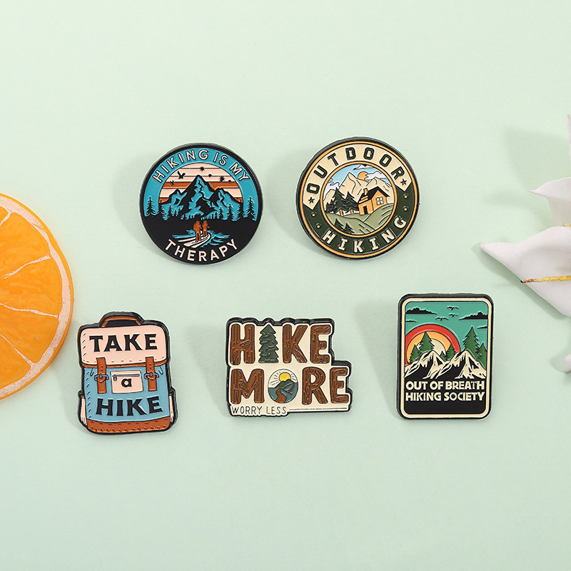 5pcs/set Outdoor Hiking Enamel - Outdoor Adventure Friends 评论和价格