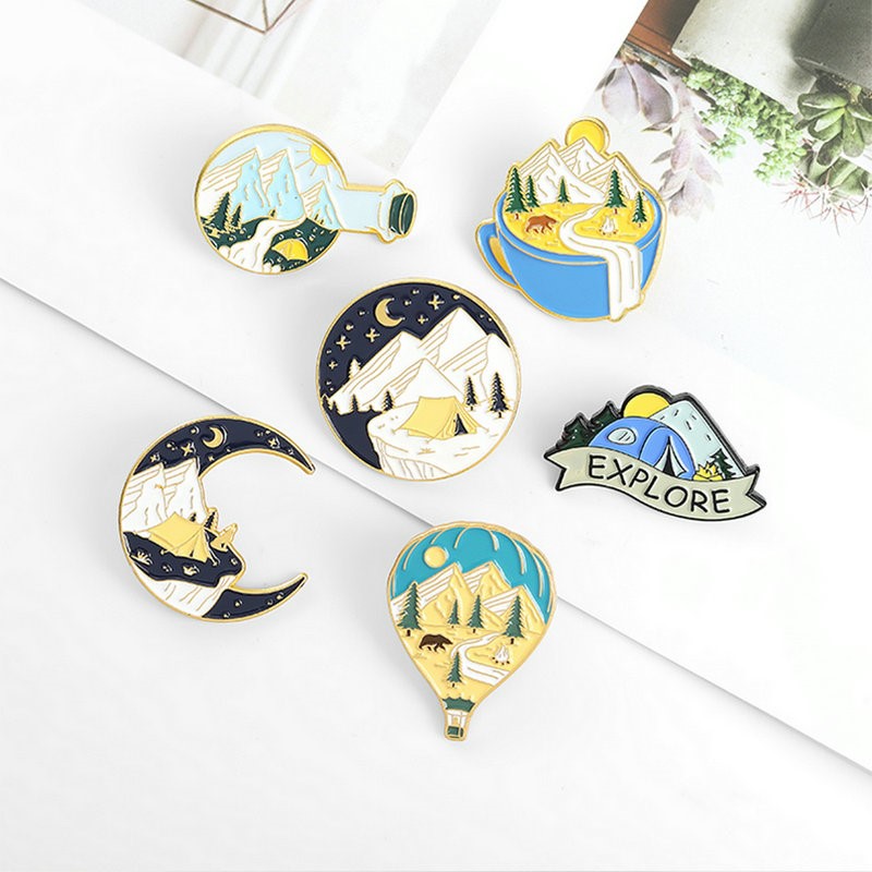 Camping Adventure Enamel Pins  - Outdoor Adventure Friends 评论和价格