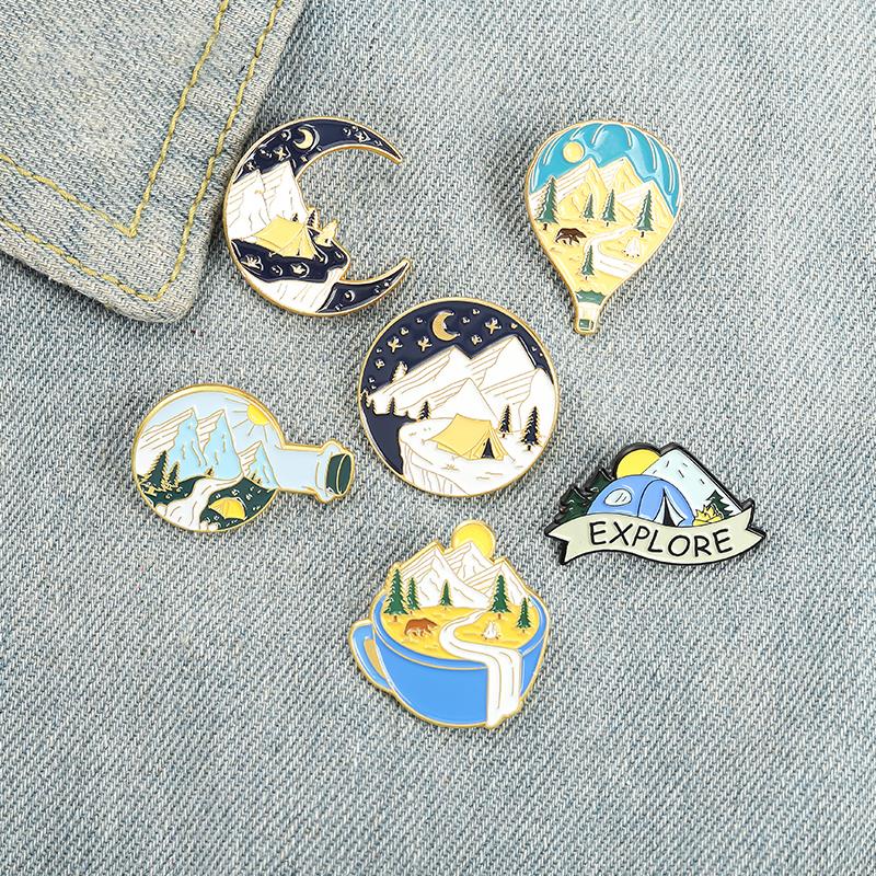Camping Adventure Enamel Pins  - Outdoor Adventure Friends 评论和价格