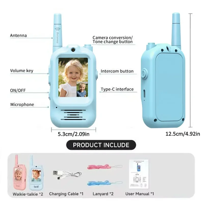 2pcs Kids Video Walkie Talkie  - Outdoor Adventure Toys For Kids 评论和价格