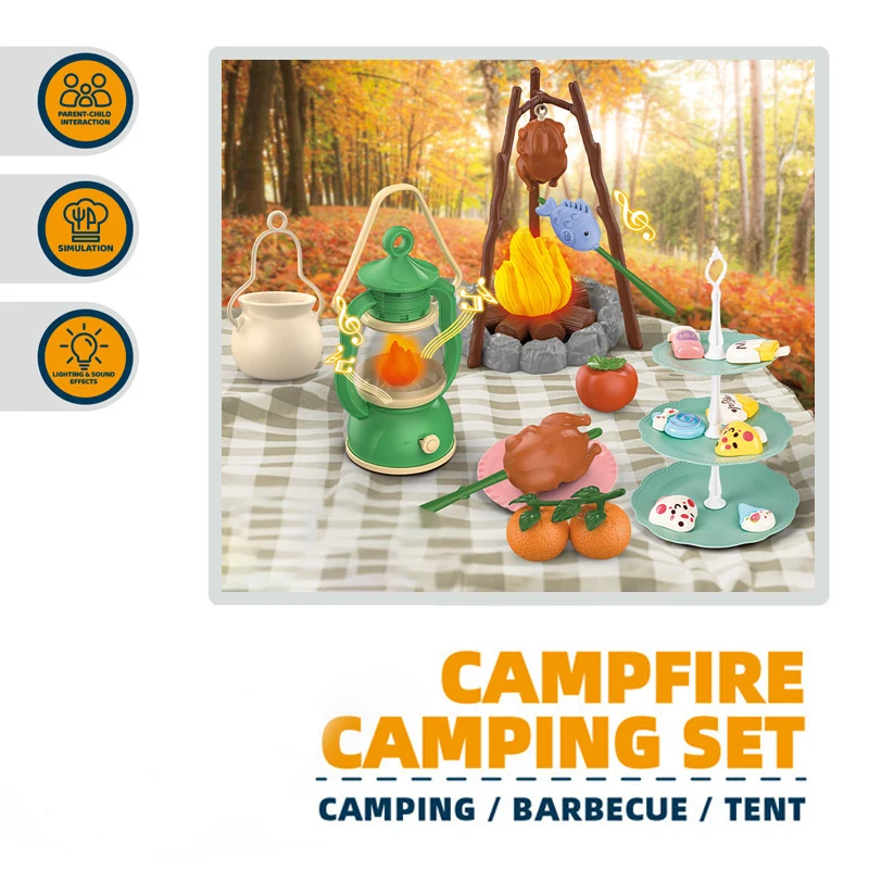 Kids Camping Tent Set Simulate - Outdoor Adventure Toys For Kids 评论和价格
