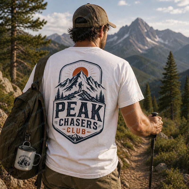 Peak Chasers Club Tshirt Fashi - Outdoor Adventure Club 评论和价格