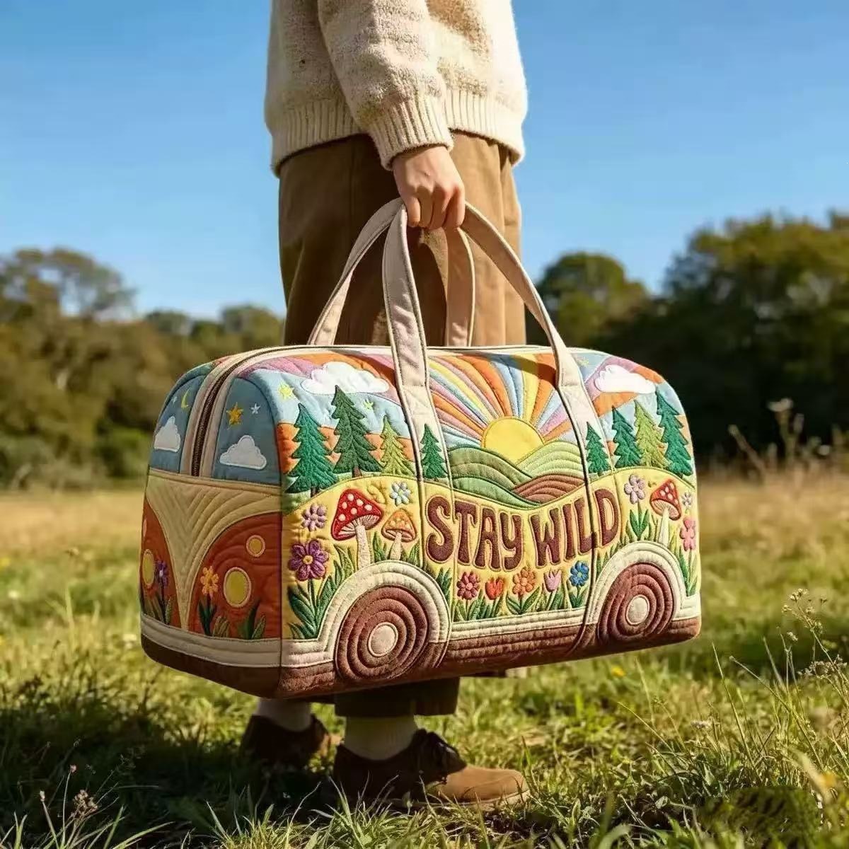Vintage Camper Van Quilted Duf - Outdoor Adventure Kit 评论和价格