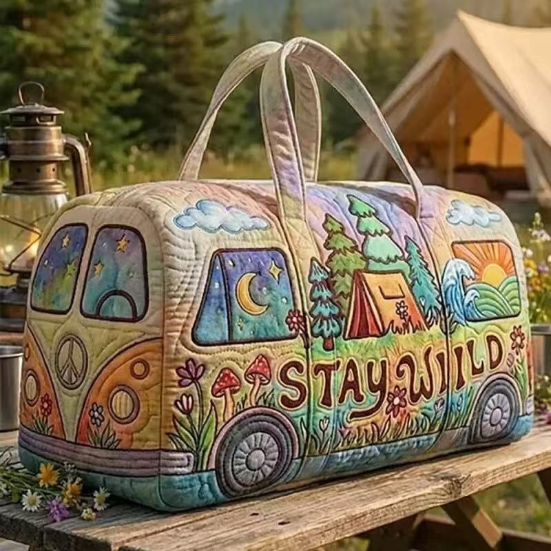 Vintage Camper Van Quilted Duf - Outdoor Adventure Kit 评论和价格