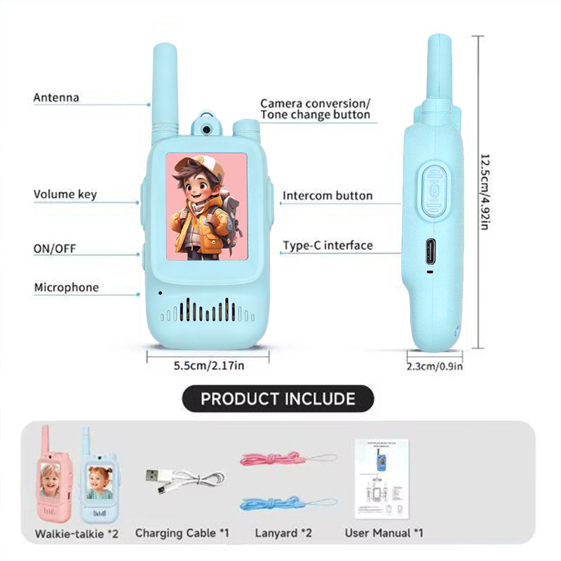 2pcs Kids Video Walkie Talkie  - Outdoor Adventure Toys For Kids 评论和价格