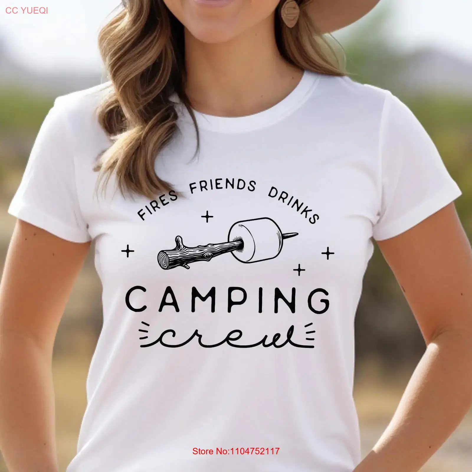 Camping Crew T Shirt Fires Fri - Outdoor Adventure Friends 评论和价格