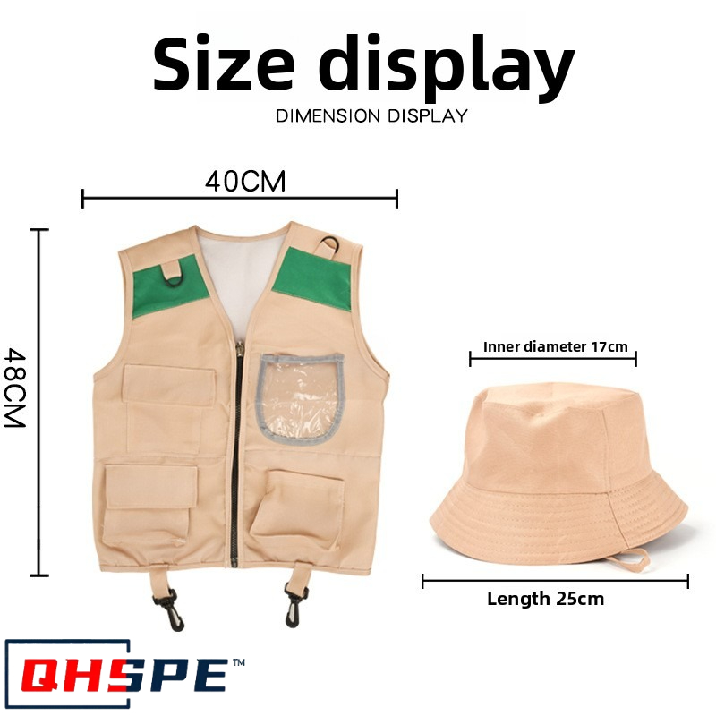 Kids Explorer Vest and Hat Cos - Outdoor Adventure Kit For Boys 评论和价格